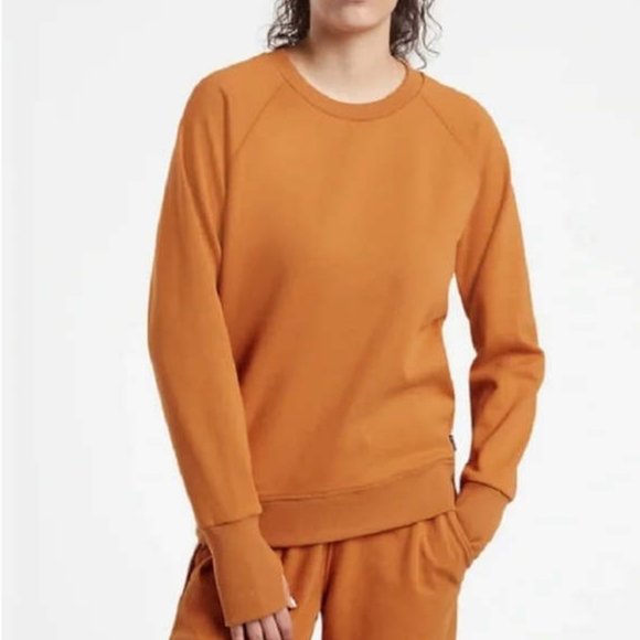 Athleta Tops - Athleta Triumph Crew Neck Sweatshirt Cattail Brown L